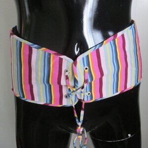 Oilily Modal Multicolor Striped Tie Belt